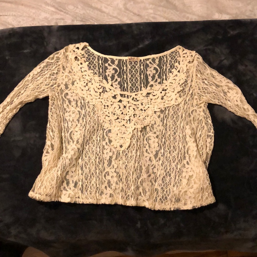 Beige lace top